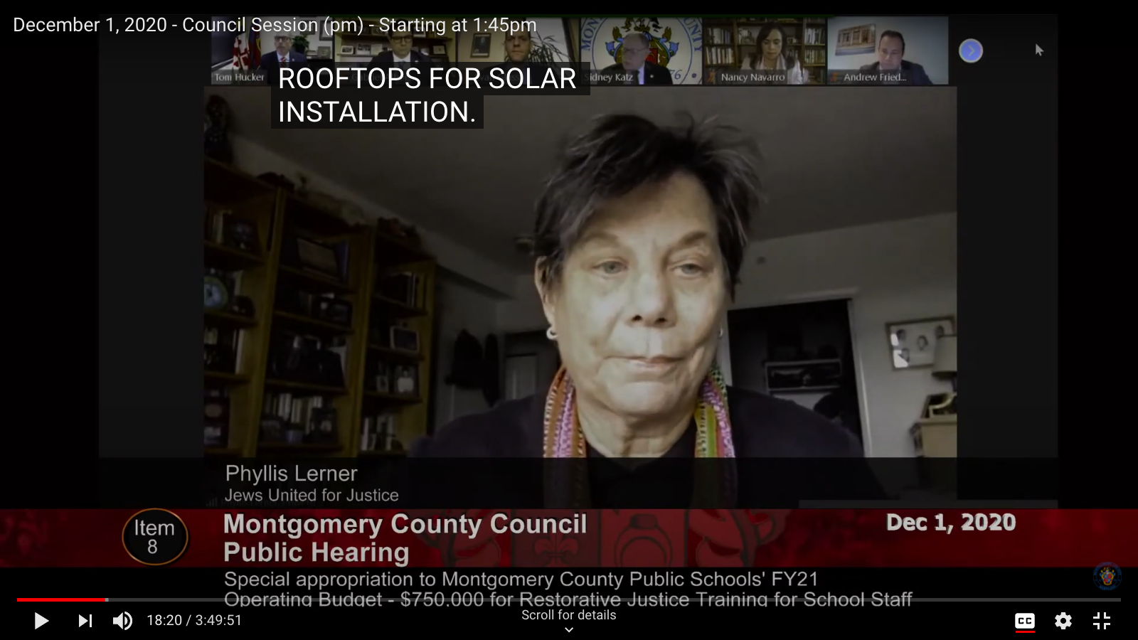 #TestimonyTuesday: Phyllis Lerner: Students need Support, not Police in