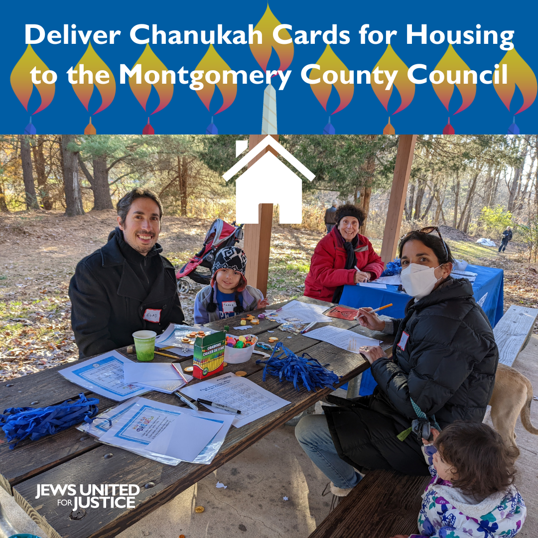 Deliver Chanukah Cards for Housing to the Montgomery County Council